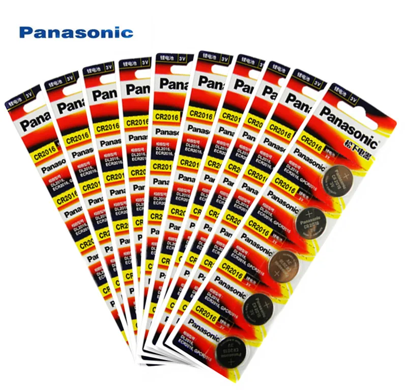 50 шт. Panasonic Высокое качество литиевая батарея 3 в cr2016 Кнопка аккумуляторные часы Миниатюрный элемент питания cr DL2016 ECR2016