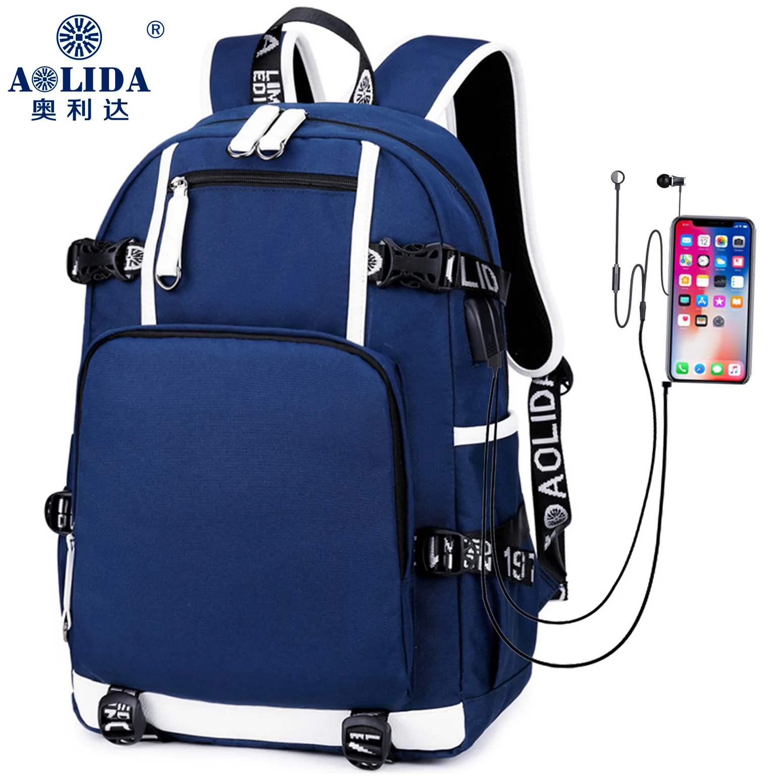 

Thermal Transfer Large Capacity Computer Bag Casual Backpack Men's Casual Middle School Students School Bag Waterproof Rucksack