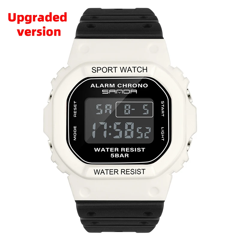 SANDA Brand Sports Watches Men Led Digital Swim Clock Men Women Multifunctional Wristwatches Alarm Stopwatch Military Watch
