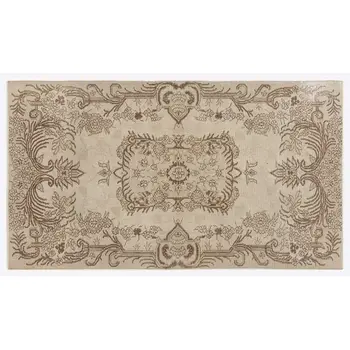 

Handmade Beige Vintage English English Area Rug 117x205 Cm-3'10''X6'9''