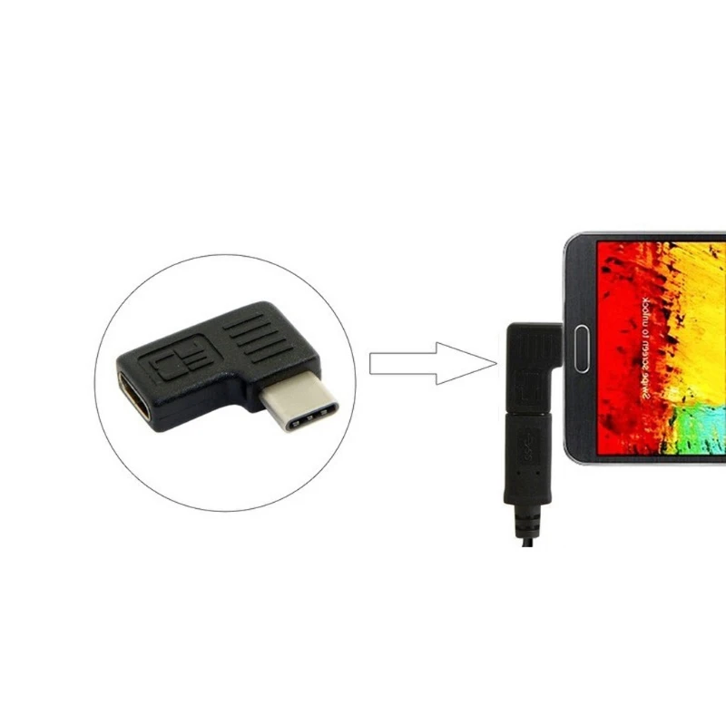 90 градусов под прямым углом USB 3,1 type C конвертер «Мама-папа» адаптер для LG G6