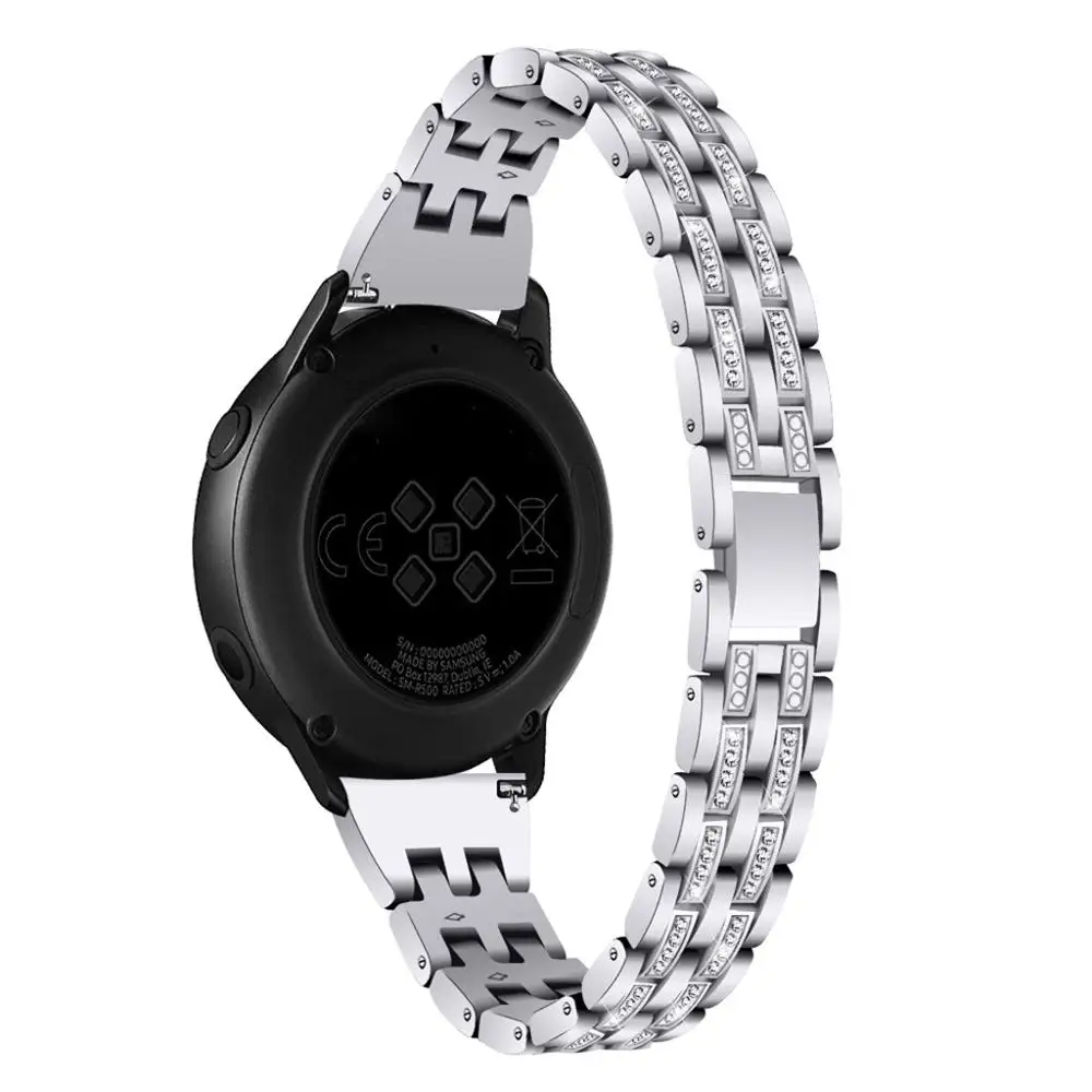 Модный алюминиевый сплав подходит для samsung Galaxy Watch активный полый горный хрусталь Металлический Браслет ремешок для подарков