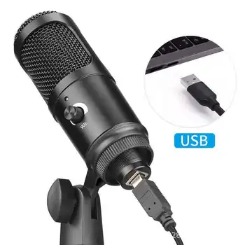 

USB Condenser Recording Microphone For Laptop MAC Or Windows Cardioid Studio Recording Vocals Voice for YouTube live show makeup
