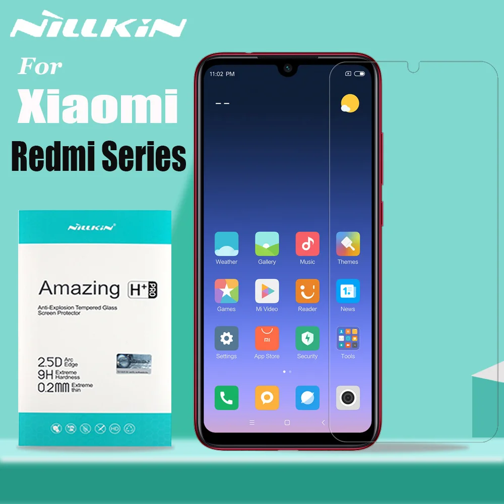 Nillkin для Xiaomi Redmi Note 8 7 6 5 Pro закаленное стекло Экран защитная пленка 9H для защиты от царапин безопасное прозрачное стекло Redmi K20 7A 7 6A 6 5A