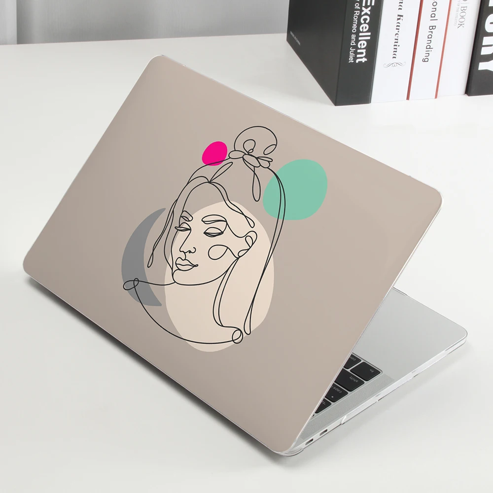 3D Printing Abstract Lines Woman Case For Macbook Air 13 A2337 A2179 A2338 2020 M1 Chip Pro 12 11 15 A2289 Mac book Pro 16 A2141