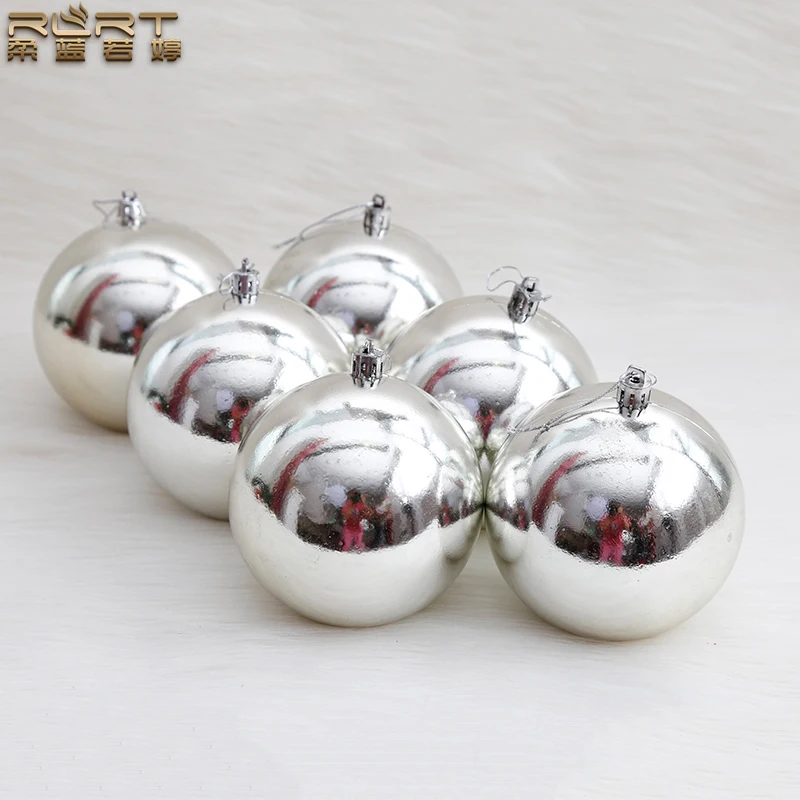 8CM Blue Shining Balls Colored Balls Hanging Balls Christmas Decorations Tree Accessories Pendant