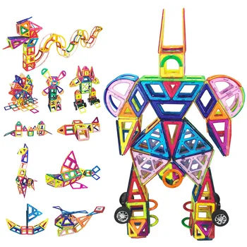 

Magnetic Toys Magnets Kids Blocks Educational Girl Boy Construction Designer Set Castle Plane Car Creative Children Gift