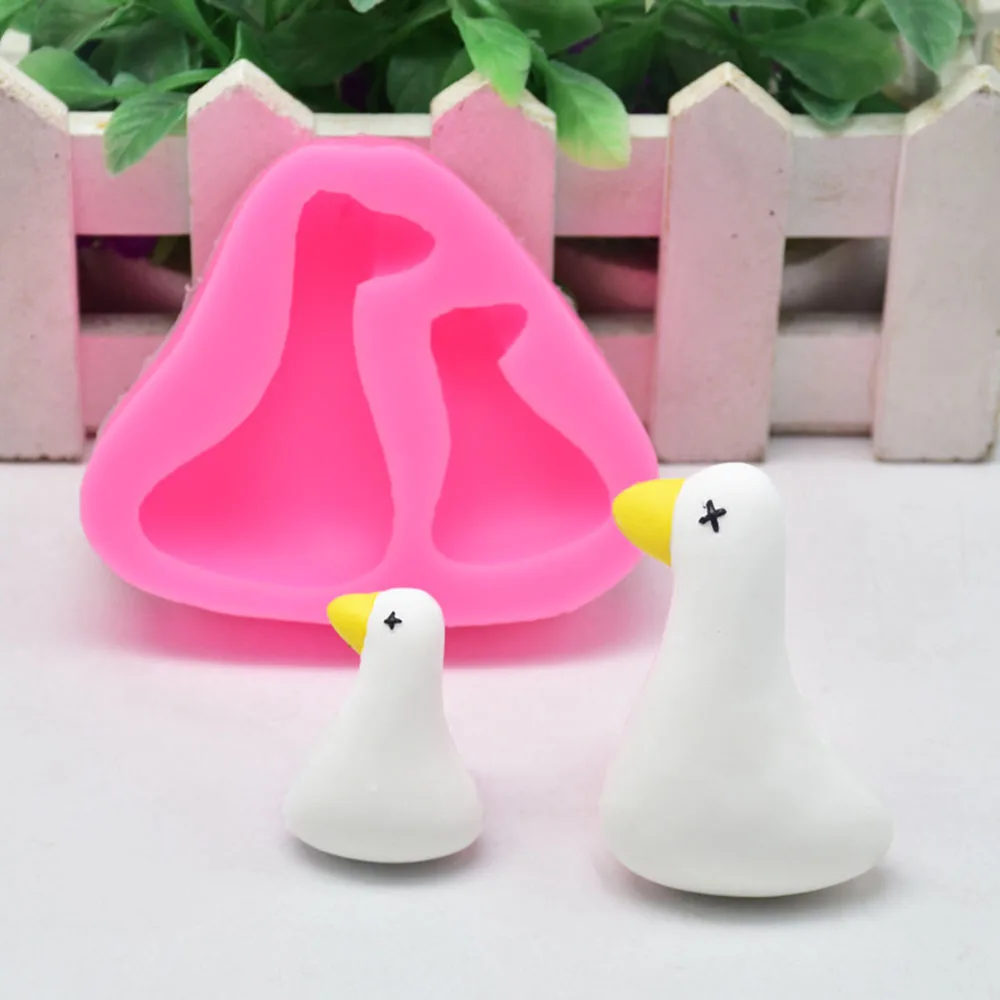 3D две гуси силиконовые формы DIY помадка шоколадная форма для печенья DIY Кухня десерт инструменты для украшения выпечки, торта мыло ручной работы