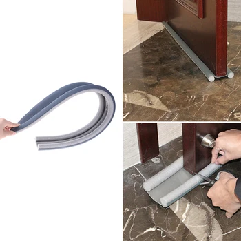 

95cm Flexible Door Bottom Sealing Strip Guard Wind Dust Blocker Sealer Stopper Twin Decor Protector , Easy to cut