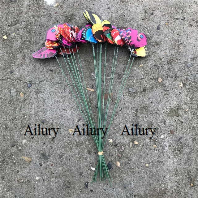 Pvc Kettősrétegű Háromdimenziós Pillangóvirág Betét, Otthoni Dekoráció, Virágcserép-Kertészeti Szimulációs Díszek, Kreatív - Image 6