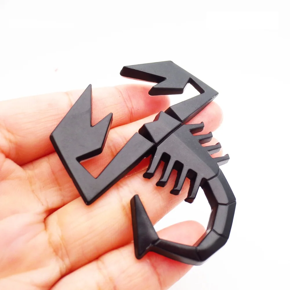 STAROAD-3D-Metal-Black-Silver-Scorpion-Shape-Emblem-Badge-Sticker-For-Fiat-Abarth-VW-Renault-Car (6)
