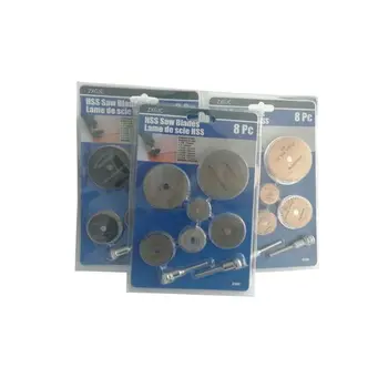 

8pcs/set High Speed Steel Circular Saw Blades Mandrel Cutting Discs Electric Grinding Rotary Tool Accessories