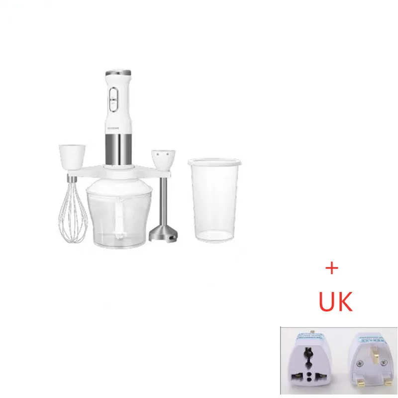 whit UK Plug XIAOMI MIJIA QCOOKER CD-HB01 ручной блендер Электрический кухонный портативный кухонный комбайн миксер соковыжималка многофункциональная быстрая приготовление пищи - Цвет: whit UK Plug