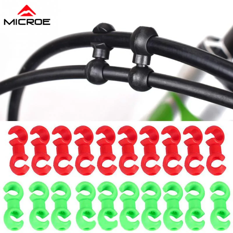 

10Pcs S Style Buckle Bike Brake Derailleur Shift Cable Line Tube Rotatable MTB Brake Line Pipeline Storage Device Ring Clasp