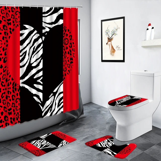 Top more than 149 red black white bathroom decor latest seven.edu.vn