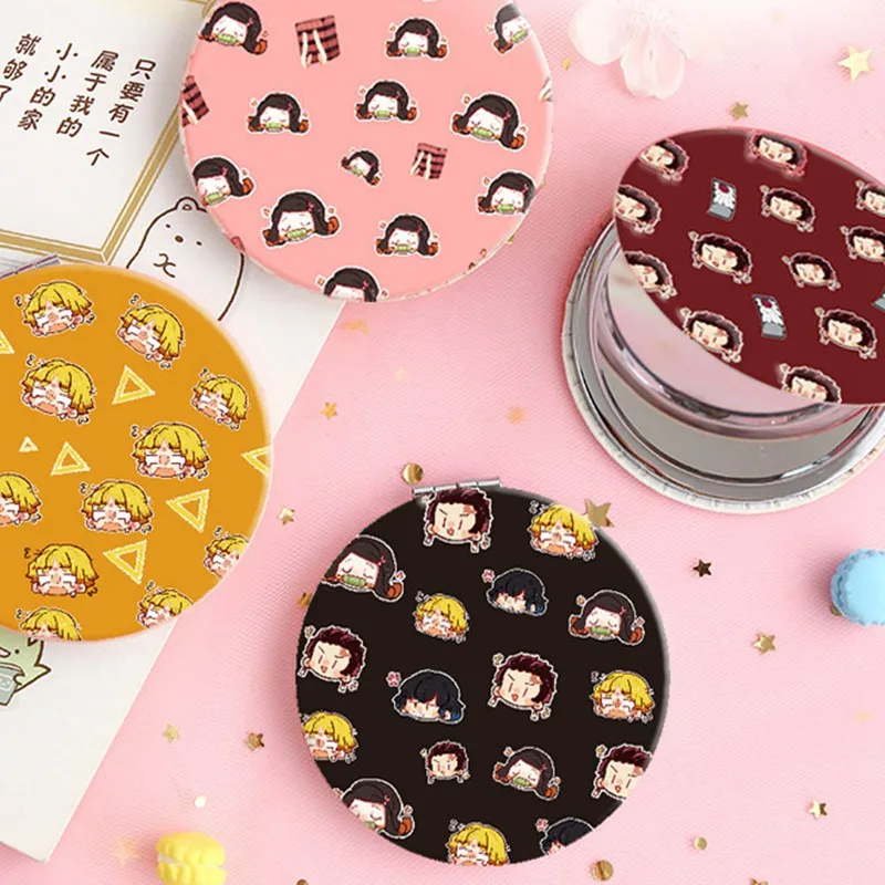 Demon Slayer Kimetsu No Yaiba Nezuko My Hero Academy Shoto Makeup компактное увеличительное зеркало Складное двухстороннее портативное