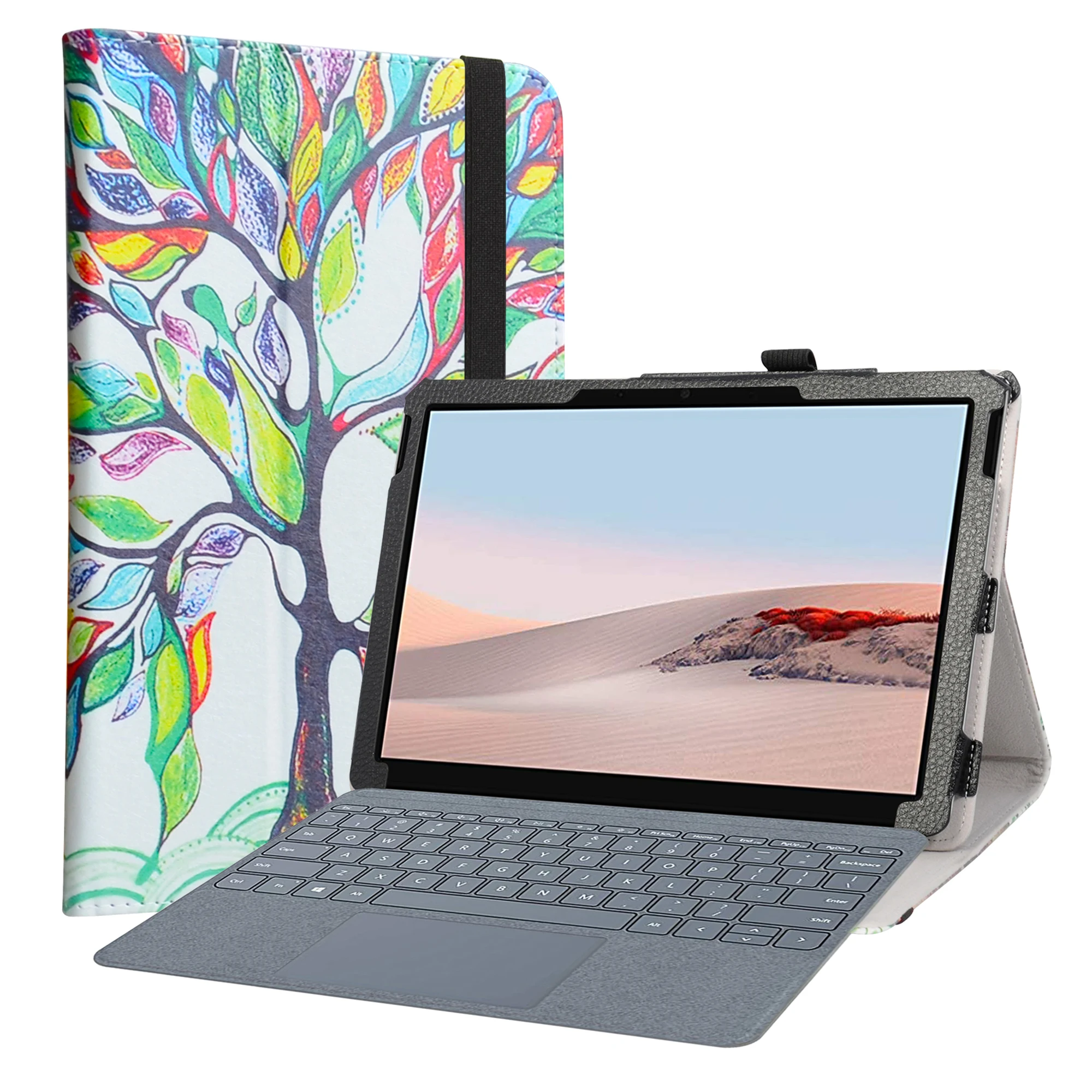 Custodia Per 10.5 "Microsoft Surface Go 2 / Surface Go 4 Cover Pieghevole Con Chiusura Elastica