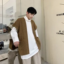 Мужской винтажный Модный повседневный вязаный кардиган свитер пальто Мужской Женский Уличная шаль жилет свитер верхняя одежда