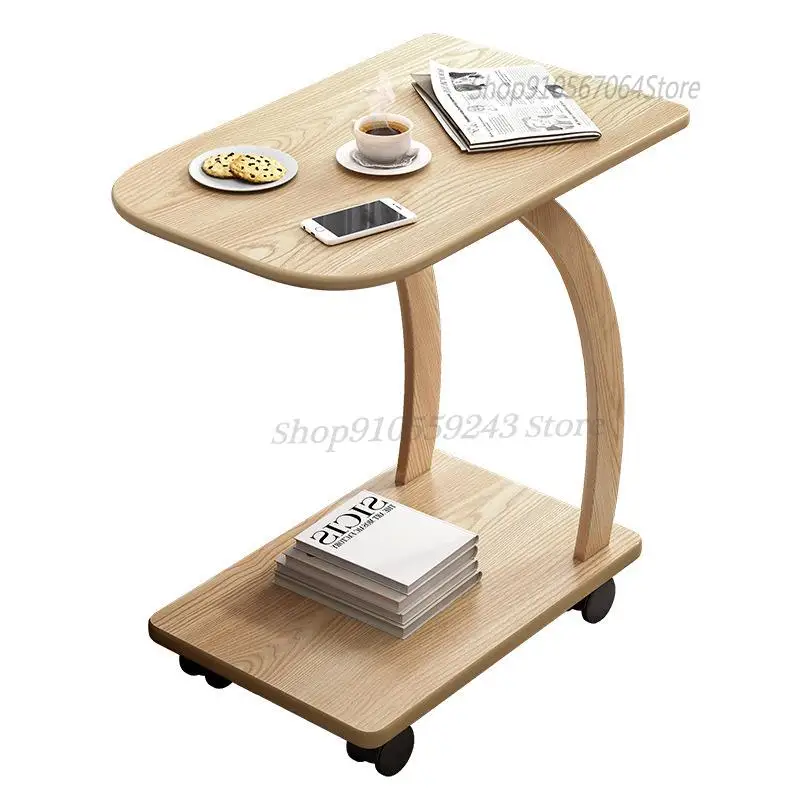 Creative Side Table Removable Small Coffee With Wheels Simple Mini Sofa Bedroom Bedside Bedsid | Мебель