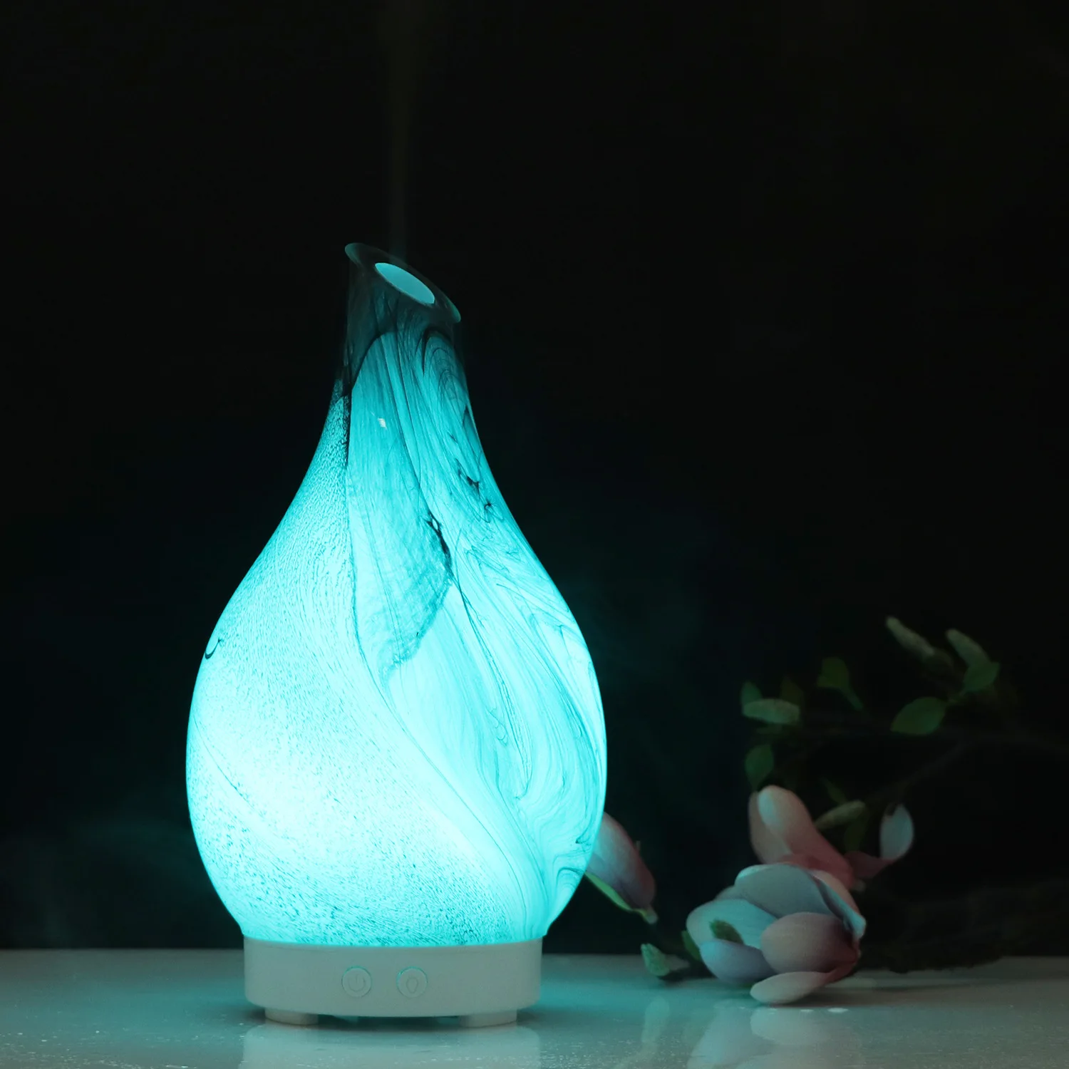 Vase Aroma Diffuser Glass Humidifier Wood Grain 100ml Colorful Fragrance Machine Cross Border Home Aroma Diffuser Maker