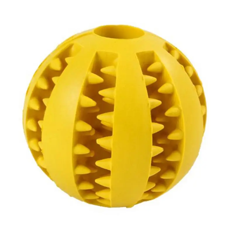 small size Игрушки для собак, игрушки для собак, кошек, эластичность, чистка зубов, интерактивный для щенков, жевательная игрушка, еда, очень жесткий резиновый мяч - Цвет: small size