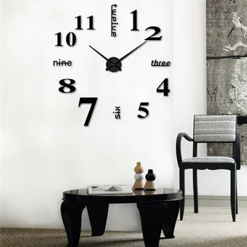 

Modern DIY 3D Wall Clock Acrylic Large Number Mirror Sticker Wall Hanging Decorations New Home Office Kids Room Clocks Hot Sale