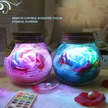 

LED Box Immortal Flowers Forever Moon Light Gift Set for Women Wedding Birthday Valentine's Day Forever Flower Rose