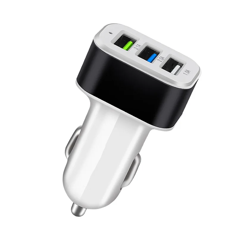 

Smart Three USB Car Charger Smart 3.1 a Mini Mini Universal Fast Travel Car Charger