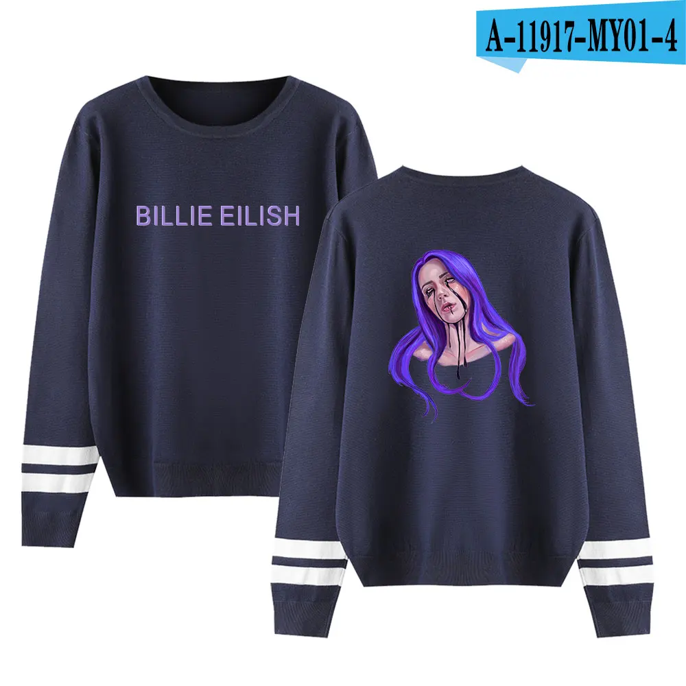 As picture Популярные мужские и женские вязаные свитера Billie Eilish весна осень высококачественные свитера пуловеры мужские женские повседневные топы - Цвет: As picture
