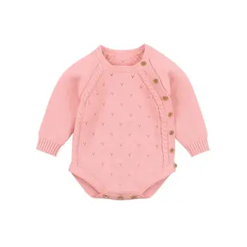 

UK Autumn Clothes Newborn Baby Boy Girl Clothes Knitted Romper Bodysuit Crochet Outfits Clothes 0-18 months