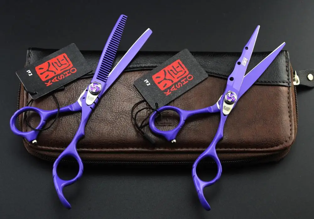 

Professional Hair scissors 6 inch Hairdressing scissors Barber scissors Straight Thinning Hair Cutting shear