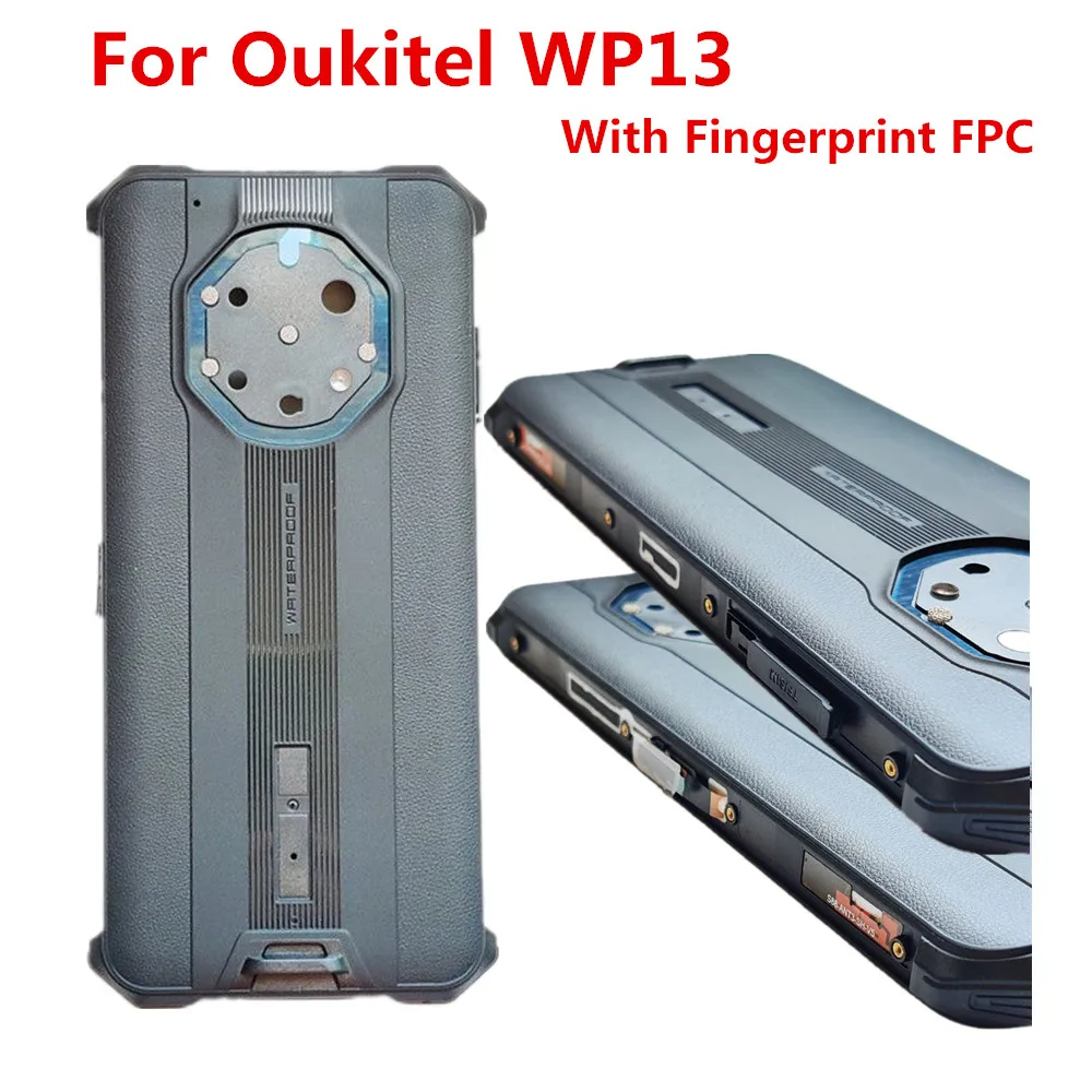 

Прочные защитные корпуса для телефона Oukitel WP13, чехол для батареи, бампер, задняя крышка + датчик отпечатков пальцев + кабель FPC для регулировки громкости питания