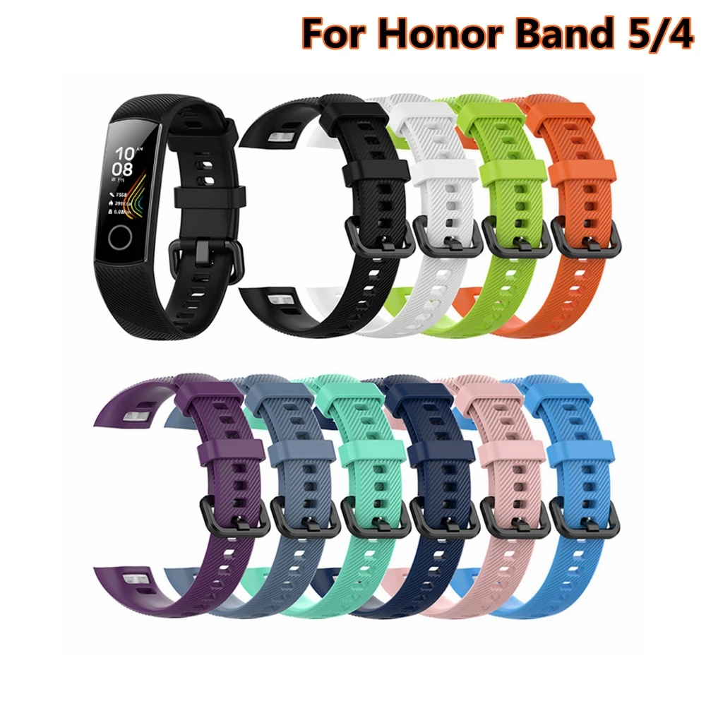 2 ШТ. Красочные Силиконовый Pемешок Для Honor Band 5 4 Смарт Браслет Спорт Sweatproof Браслет Группа Для Honor Band 5 4 Pемешок Заменить