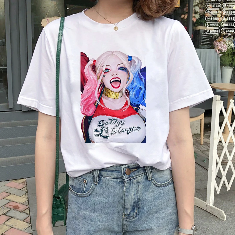 Джокер Хоакин Феникс Harajuku футболка для женщин ужасная футболка вы запах прямо сейчас Забавный мультфильм футболка Fanshion Топ тройник женский - Цвет: J89