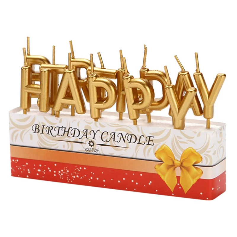 Письма с поздравлениями с днем рождения уникальная Свеча Бытовая маленькая свеча день рождения товары для украшения торта Bougie Anniversaire - Цвет: A