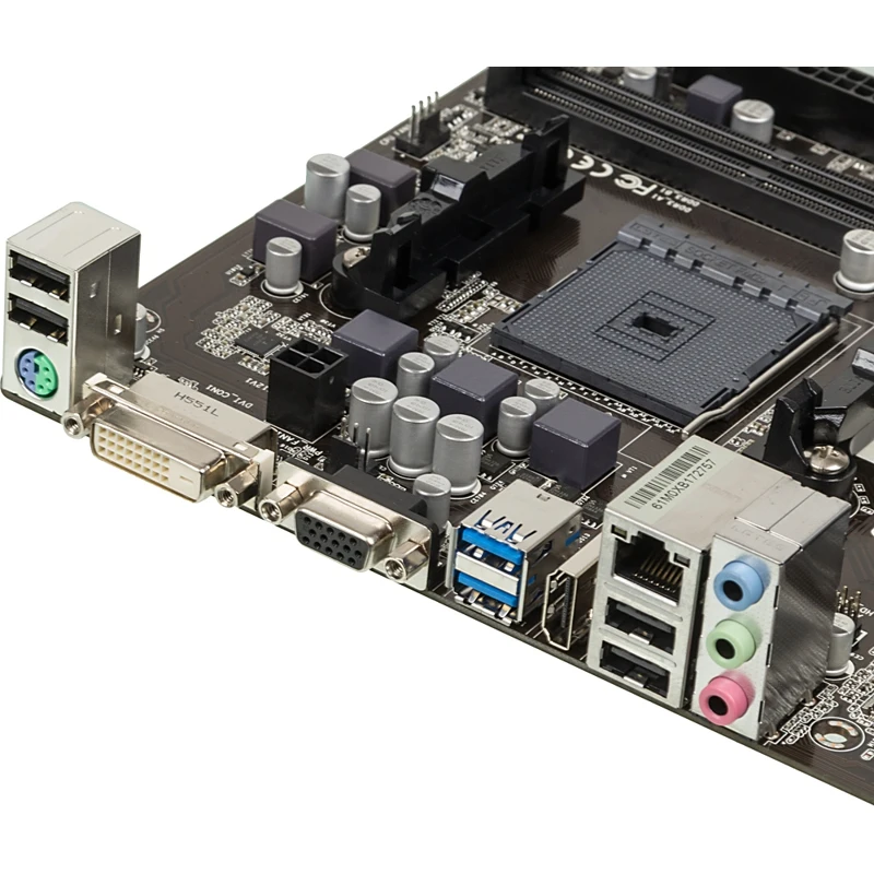 Материнская плата Asrock FM2A68M-HD+ Soc-FM2+ AMD A68H 2xDDR3 mATX AC`97 6ch(5.1) GbLAN RAID+VGA+DVI