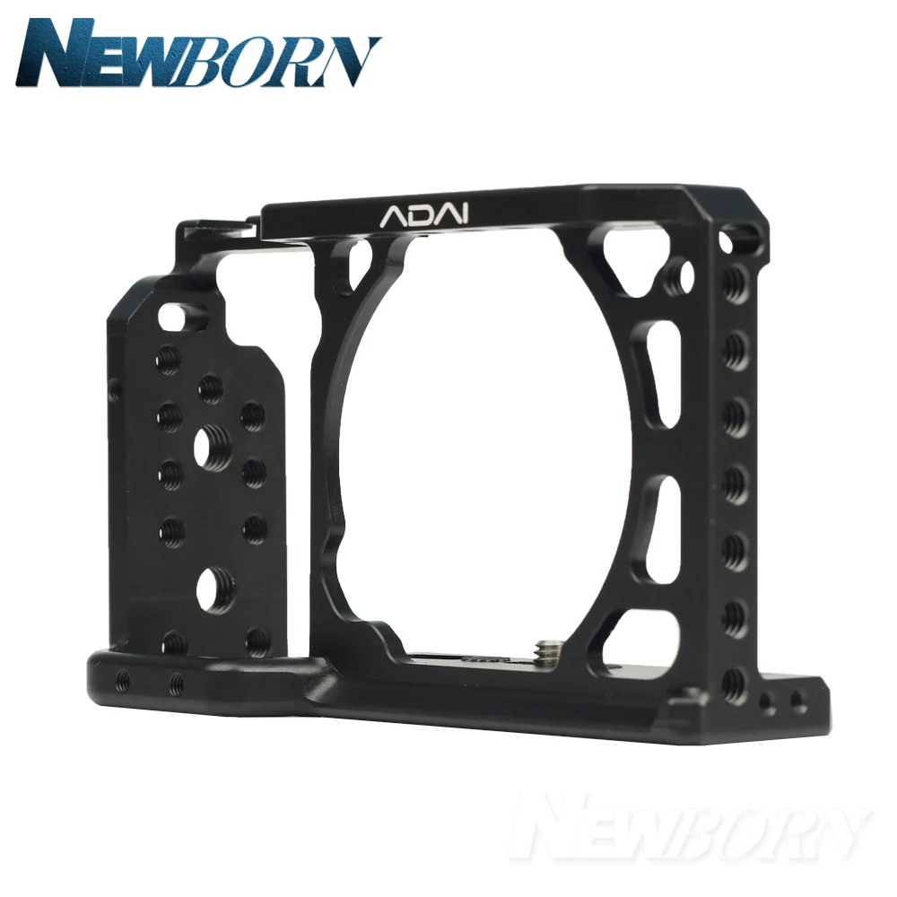 

ADAI A6 Camera Cage for Sony a6000 a6300 a6400 a6500 with 1/4" and 3/8" Threaded Holes Cold Shoe Base,a6300 Camera Cage