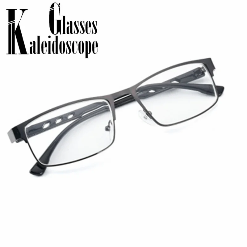 Square Myopia Glasses Students-1.0-1.5-2-2.5-3-3.5 to-6.0 Women Men Metal Frame Short Sight Eyewear Unisex Eyeglasses Frames