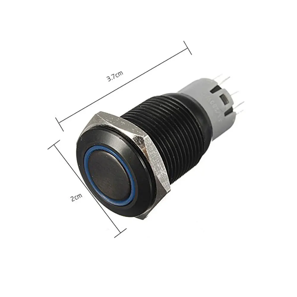 Iztoss 12V Алюминиевый металлический выключатель питания логотип защелкивающийся