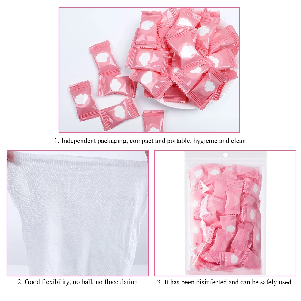 50pcs Outdoor Travel Disposable Magic Face Compressed Cotton Towel Tablet Cloth