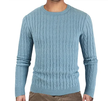 

Men's Autumn Winter New Sweater Pullover Solid Color Round Neck Long Sleeve Sweater Men Casual Fashion Pullover Slim Sweaters