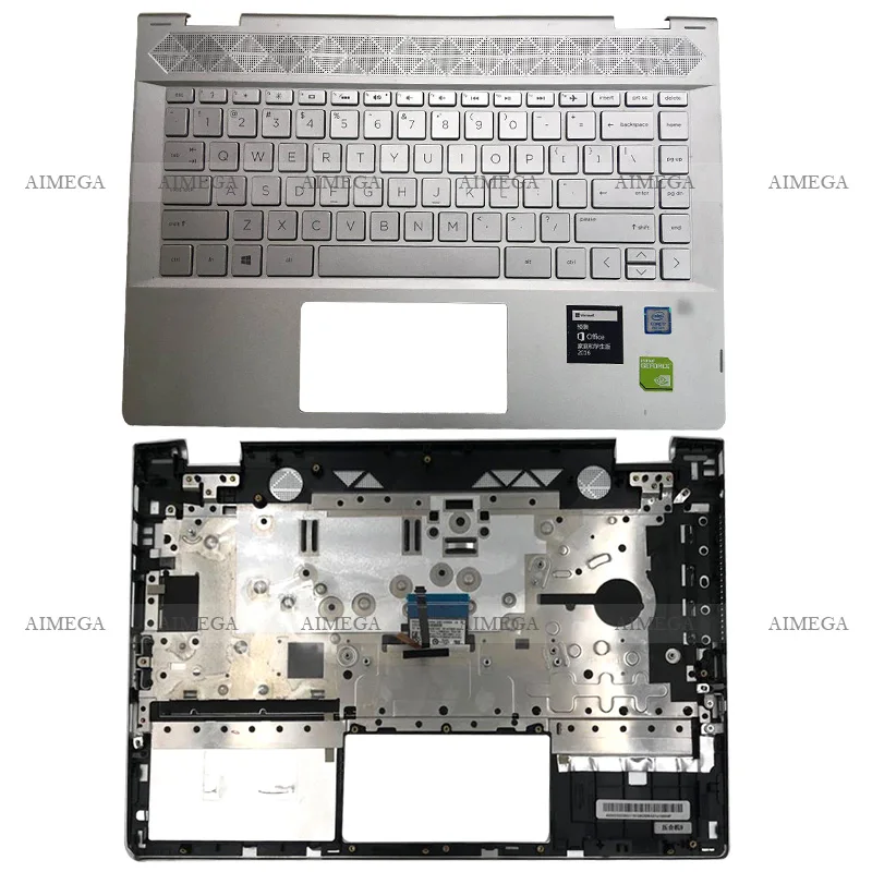 

Original For HP Pavilion X360 14-CD 14T-CD 14M-CD Laptop Palmrest Upper Case US Backlit keyboard TPN-W131 Silver