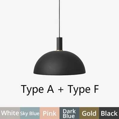 Type A and F a set LEDIARY разноцветный кулон огни Скандинавская гостиная железная висячая лампа Кафе Декор для ресторана Droplights осветительные приборы для внутреннего использования - Цвет корпуса: Type A and F a set