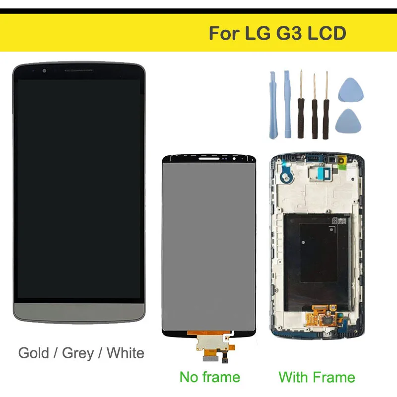 5 &quotдля LG G3 D850 D851 D855 D858 ЖК-дисплей с сенсорным экраном дигитайзер сборка Замена