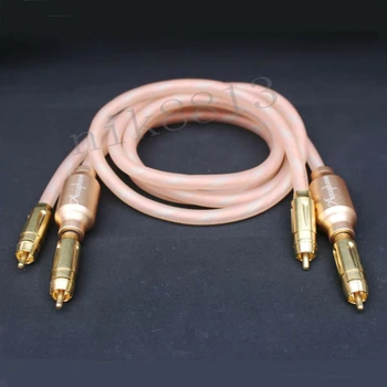

Pair Accuphase Double gold interconnect Audio Cable RCA Plug product hifi CD amplifier amp Vinshle 1.0m/ 1.5m