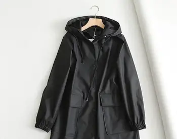 

Autumn Winter Women's Coat Turn-Down Collar Singel Breasted Female Casual Lady Outwear Long Trench