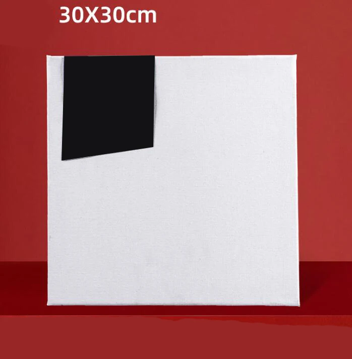 30x30cm Пустая Брезентовая доска в деревянной рамке, масляная доска для рисования, сделай сам, набор для рисования по номерам, масляная живопись, школьные поставщики - Цвет: 30x30cm