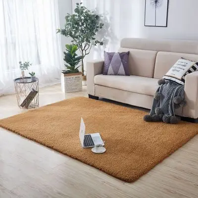 Khaki Carpet Ковер из овечьей шерсти, пушистый мягкий ковер для детей, коврик для гостиной, для спальни, противоскользящий, серый, белый, коврики для двери, vloerkleed - Цвет: Khaki Carpet