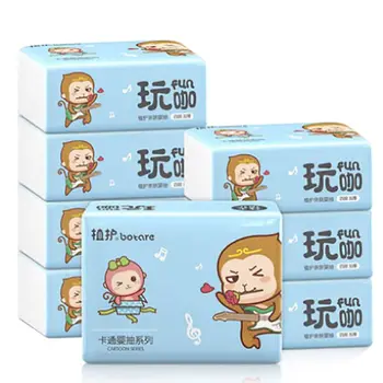 

Household Pumping Paper 8 Packs Tissue Paper 4 Layers Of Wood Tissue Paper Home Cleaning Paper Practical