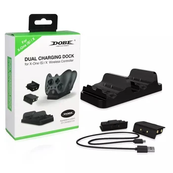 

Dual Charging Dock Station Charger with 2 Rechargeable Batteries Fast Charging for XBOX ONE, Xbox One S for Xbox one X Gamepad